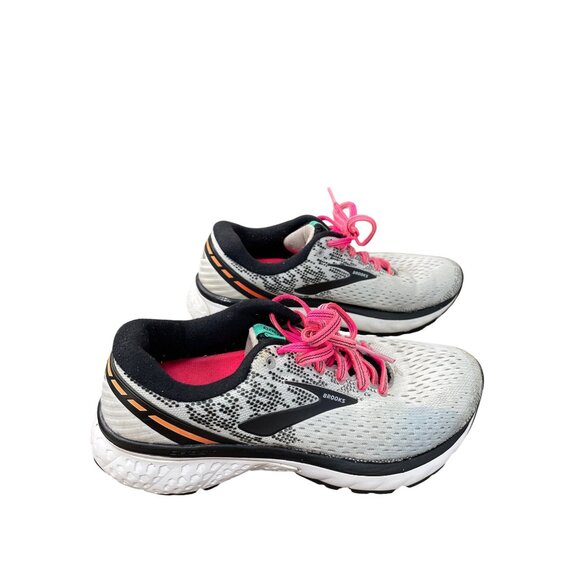 Brooks Ghost 11 Womens white black running sneakers size 8M SKU 9048 - Picture 4 of 16